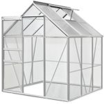 Deuba Aluminium Gewächshaus | 5,85m³ | 190x195cm | Treibhaus Gartenhaus Frühbeet Pflanzenhaus Aufzucht  